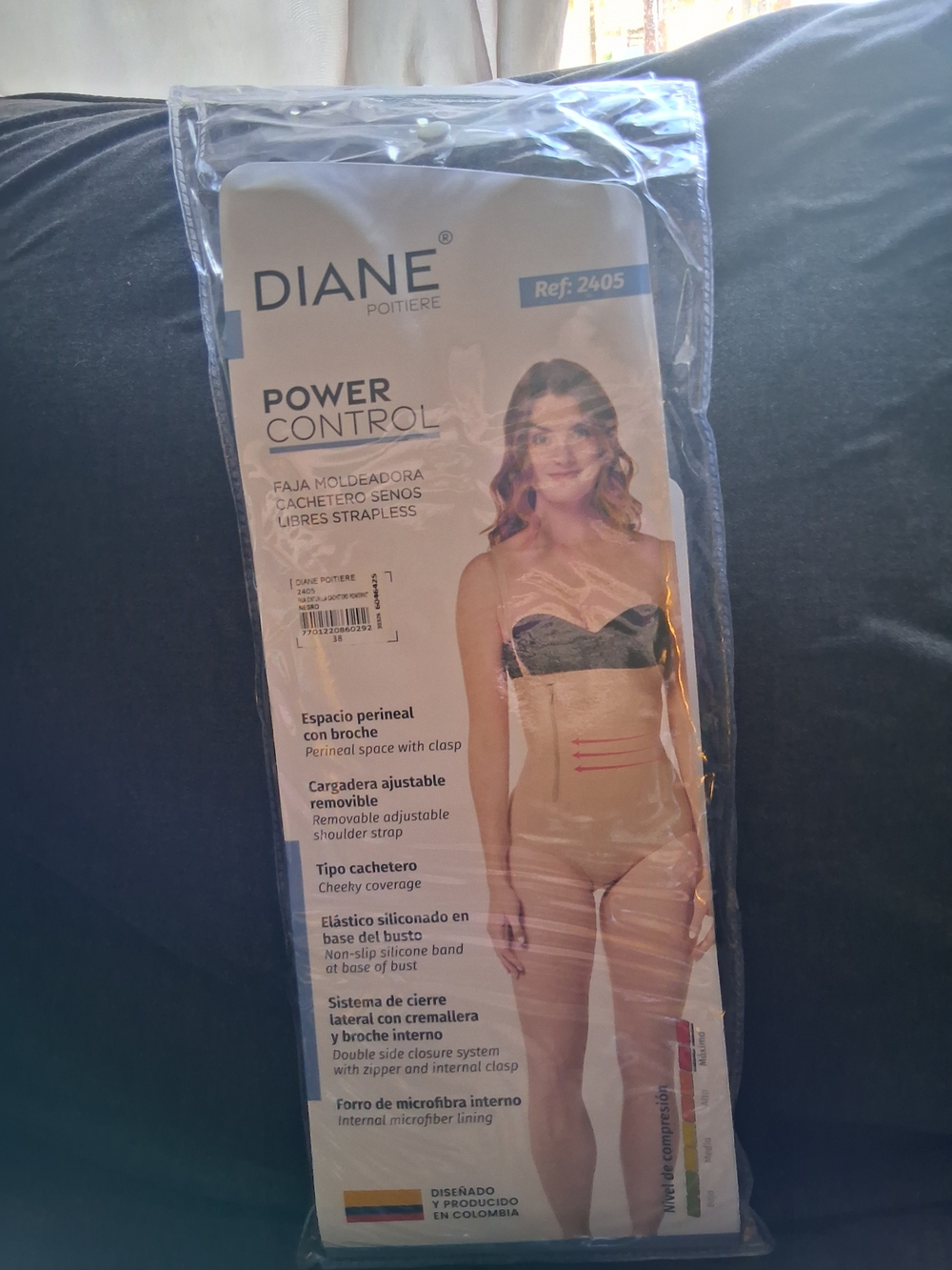 Diane Power Control Strapless Shapewear Bodysuit in Beige